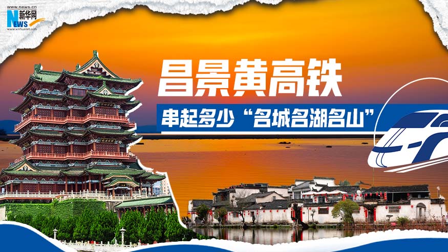 创意海报丨站站是美景 处处有美食！昌景黄高铁串起多少“名城名湖名山”